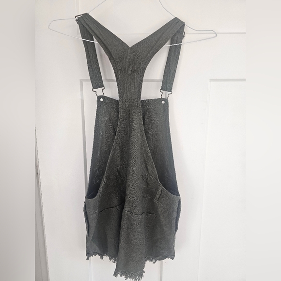 American Original Rewash Olive Green Overall Shorts With Pockets Small - Picture 6 of 11